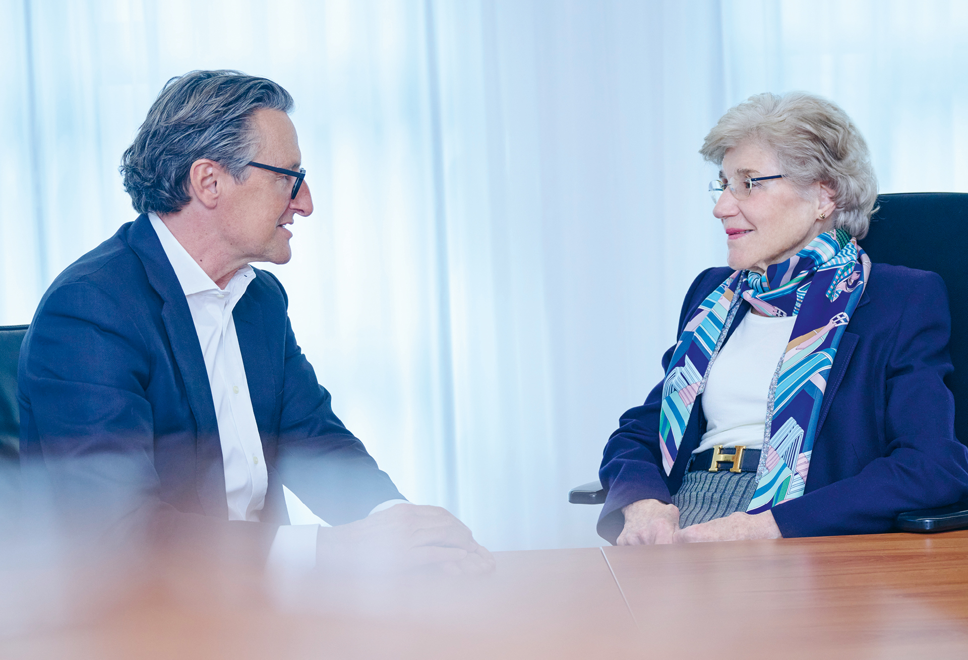 Dr Andreas Hünerwadel with Christiana Hörbiger