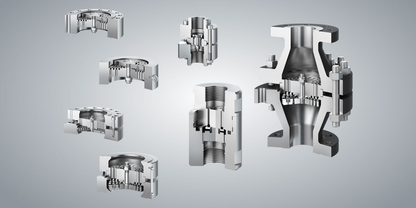 Plate Check Valves with compressor in the background